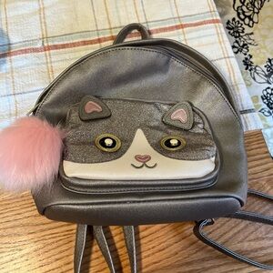 Grey Mini Cat Backpack- NWT- Chateau international